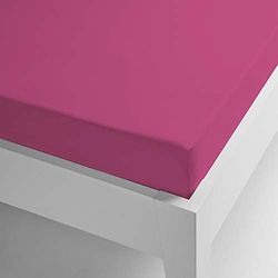 Miracle Home Drap Housse Thermique en Microfibre, réglable et élastique. Coralina Couleurs Unies. 105X200 Fuchsia