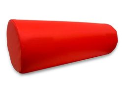 QUIRUMED Roller Cushion, 55 x 20 cm, Red, Leatherette, Ergonomic, Foam Filling, Yoga, Fitness, Massage