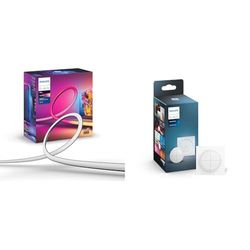 Philips Hue - Tira de led inteligente, Hue Play Gradient, Luz blanca y de colores, 65 Pulgadas & Interruptor Tap blanco instalación sin cables, Bluetooth, Compatible con Alexa y Google Home