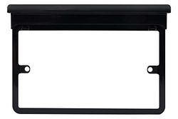 Schneider Electric Lisse Deco sin tornillos - Envolvente de un solo zócalo, con soporte para teléfono, espaciador, GGBLSHF1GBS, negro