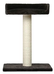 Wouapy – Árbol para Gato Pacha – Espacio de Juego y de Descanso de sisal y Piel sintética – Poste de sisal para arañar – Bandeja para observar su Entorno – Talla única – Antracita