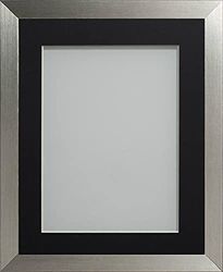Frame Company Simpson Range Silver 16x12 inch Frame With Black Mount for 13x9 inch *Choice of Sizes* Fitted with Real Glass