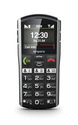 emporiaSIMPLICITY, Senior mobile phone, No-contract push-button mobile phone, Mobile phone with emergency call button, 2-inch display, Black