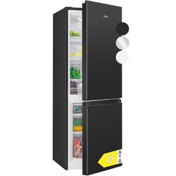 Bomann Réfrigérateur et congélateur 175L Noir KG322-1-noir, Capacité nette : 175 litres, Contrôle de la température en continu, Charnières de porte à droite, interchangeables, Pieds réglables