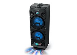 Muse Bluetooth Party-luidspreker met accu, licht-effecten (USB, AUX), zwart 400 Watt, Zwart