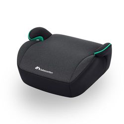 Bebeconfort Manga i-Safe assento elevador de carro, 6-12 anos, 125 - 150 cm, compacto e leve (menos de 1 kg), fácil instalação com cinto, acolchoado, tecidos macios, Tinted Black