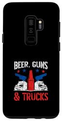 Custodia per Galaxy S9+ Patriottico americano Birra Gun Lover Truck Driver 4 luglio