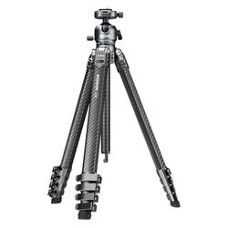 NEEWER LITETRIP LT38 - Treppiede da viaggio in fibra di carbonio per fotocamera, testa a sfera a basso profilo Pan Tilt a 360°, asse centrale flessibile, piastra QR Arca compatibile con Peak Design
