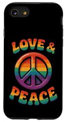 Love and Peace Rainbow Hippie Shirt for Festivals Case for iPhone SE (2020) / 7/8