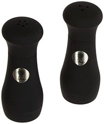 Weber Set Salière et Poivrier - Salière et Poivrier en Céramique, Surface en Silicone Souple - Accessoires Barbecue Weber - Noir (17275)