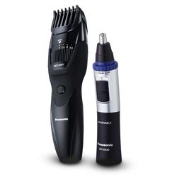 Panasonic ER-GN30 Wet & Dry Electric Facial Hair Ear and Nose Hair Trimmer for Men + Panasonic ER-GB42 Wet & Dry Electric Beard Trimmer for Men