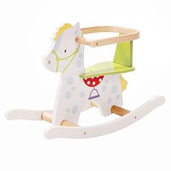 roba Cavalo de madeira Kleine Racker com anel de proteção desmontável - ajuda a desenvolver o equilíbrio - Suporta