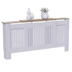 Vida Designs Arlington radiatorafdekkingen (wit, verstelbaar) entree, woonkamer, huismeubilair