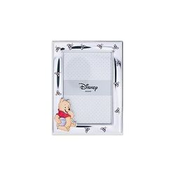 VALENTI & CO. – Disney Baby – Winnie l'ourson – Cadre photo en argent pour enfants, idée cadeau baptême, naissance ou anniversaire (9 x 13 cm)