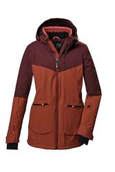 killtec Donna Giacca da sci/giacca funzionale con cappuccio, paraneve e ventilazione sotto le ascelle KSW 40 WMN SKI JCKT, rost, 42, 41973-000