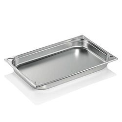 WAS 7611 055 Série 76 Récipient gastronomique en acier nickel-chrome avec bord empilable 5,5 l 1/1 GN 325 mm x 530 mm x 55 mm