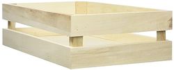 Rayher Caixa de madeira de fruta, para trabalhos manuais, inclui 2 ganchos, 62727000, 30,5 x 16,7 x 7,6 cm