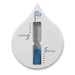 douceur d'intérieur, Sablier de Douche à ventouse (10 x 12,6 x 3 cm) Sablina, PVC