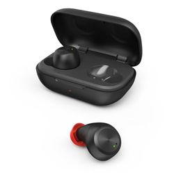 Hama Bluetooth hoofdtelefoon Spirit Chop IPX4 (True Wireless In-Ear hoofdtelefoon zwart, hoofdtelefoon draadloos, hoofdtelefoon in-ear draadloos met USB C oplaadbox) zwart