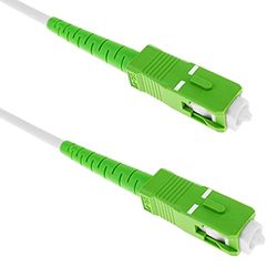 BeMatik - Fiberoptisk kabel SC/APC till SC/APC singlemode SMF SX OS2 simplex 9/125 skärmad 1 m