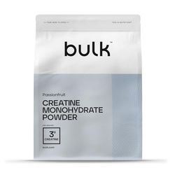 Bulk Créatine Monohydrate en Poudre, 500 g, 100 Portions,Micronisé pour absorption rapide, Aide à acquérir de la force, Puissance et croissance musculaire, Fruit de la passion, l'emballage peut varier
