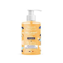 BeauTerra - Gel Lavant pour Bébé BIO, 750ml - Apaise et Nettoie en Douceur - Sans Parfum - Pour corps et cheveux - Usage Quotidien - Fabriqué en France