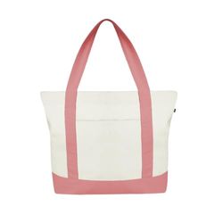 Ecoright Canvas draagtas voor dames met ritssluiting en binnenzak, 100% biologisch katoenen draagtassen voor heren, winkelen, strand, Natuurlijke perzik, Pack of 1, Utility