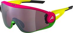 Alpina, 5W1NG, fietshelm, dames, roze-groen-geel, Q+CM