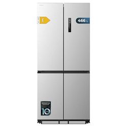 Cecotec Frigorífico Americano Semi Integrable 4 Puertas 466L Total No Frost Bolero CoolMarket 4D 466 SBI Inox E. Compresor Inverter Bajo Consumo, 193.5x84.4cm, Interior Premium Gris, Cajón Convertible