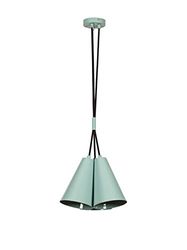 Homemania Colorful hanglamp, metaal, turquoise pastel, 30 x 23 cm, kabel 110 cm, 51 stuks