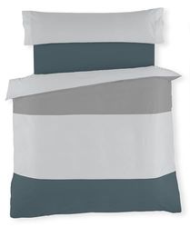 Driekleurig funda-donkergroen, 135/140 cm, kleur: plomo-perla-grijs