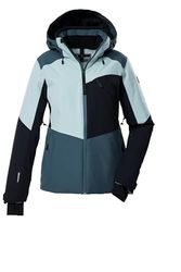 Killtec Giacca da sci da donna, con cappuccio rimovibile, paraneve e ventilazione avambraccio, KSW 39 WMN SKI JCKT, petrolio chiaro, 46, 43420-000