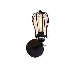 Applique da parete in metallo vintage E27, 60 W, colore nero. Dimensioni: 11 x 16 x 32 cm. Perfetto per dare un tocco retrò ed elegante a qualsiasi spazio. Ideale per illuminare con stile.