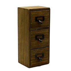 Vacchetti Giuseppe Coffre en Bois rectangulaire 3 tiroirs, Multicolore, Petit