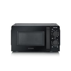 SEVERIN Microonde con funzione grill, per sbrinamento e riscaldamento, microonde con grill e 9 livelli di potenza, nero, 700 W, capacità 19 l, MW 9182