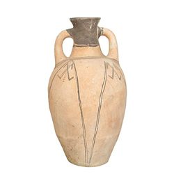 Biscottini Vasi terracotta grandi da esterno 35x35x67 cm | Vasi per piante grandi artigianali | Vaso terracotta grande del Sahara