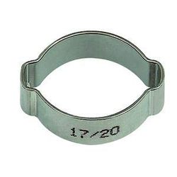 RIEGLER 114143-157 C-ES 2-örad klämma rostfritt stål (W4), spännområde 9–11 mm, 6,5 mm, 1 st