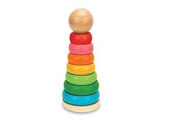Teorema Giocattoli - Pirámide de Anillos de Madera Coloreada, 40557