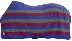 HKM Couverture professionnelle pour cheval Vert foncé/rouge vin/bleu foncé 135