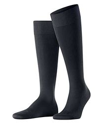 FALKE Energizing Cotton M Kh sottili con compressione 1 paio, Calzini lunghi Uomo, Blu Dark Navy 6370, 43-44