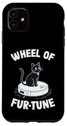Wheel Of Fur-Tune Cat On Robot Vacuum Cleaner Cat Case for iPhone 11