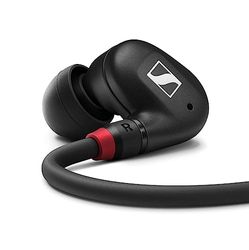 Sennheiser IE 100 PRO BLACK In-Ear Monitors | Dynamic 10mm Broadband Transducer for Powerful, Precise Monitoring | 1.3M Cable & S/M/L Silcone Adaptors Included | Black (508940)