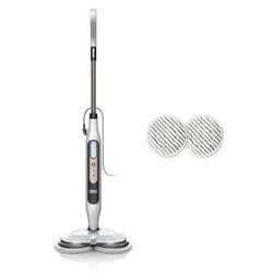 Shark Stoommop, Automatische Stoom & Schrob Mop met Stoomblaster, 2 Roterende Power Pads, 3 Stoominstellingen, Zuivert, Verwijdert Vlekken & Vuil, Voor gebruik op alle Afgedichte Harde Vloeren S8201EU