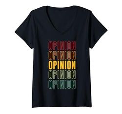 Mujer Orgullo de Opinión, Opinión Camiseta Cuello V