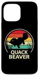Funny Mens & Women Retro Vintage Quack Beaver Platypus Lover Coque pour iPhone 13 Pro Max