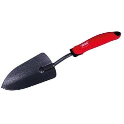 Amig - Pala pequeña y ancha de jardineria con Mango ABS y Cuerpo de Acero para Trabajos en Huerto y para Plantar en Casa - Herramientas de Jardin de color Rojo-Negro - Medidas - 13 1/2".