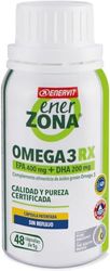 Enervit, Enerzona Omega 3 RX, Sin Retrogusto, Suplementos de Ácidos Grasos Omega 3 para el Corazón, la Vista y el Cerebro, Cápsulas de Aceite de Pescado Omega 3, Sin Gluten, Frasco 48 Cápsulas de 1 g