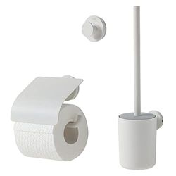 Tiger Kit d'accessoires de salle de bain, Acier inoxydable Plastique, Blanc., En 3 parties