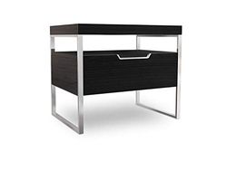 Vant Wooden Night Stand - Black Silver