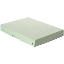 FALKEN Original PureBox Pastel Made in Germany 40 mm High DIN A4 Green Storage Box with Lid Made of Sturdy Cardboard Vegan Gift Box Transport Box All-Purpose Box